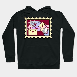 Idiots in Love Postage Stamp Hoodie